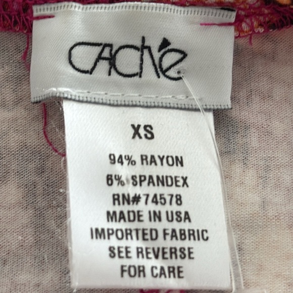 Cache Y2K Snake Print Ruched Faux Wrap V-Neck Sheath Dress Pink Mob Wife Size XS - Picture 8 of 10